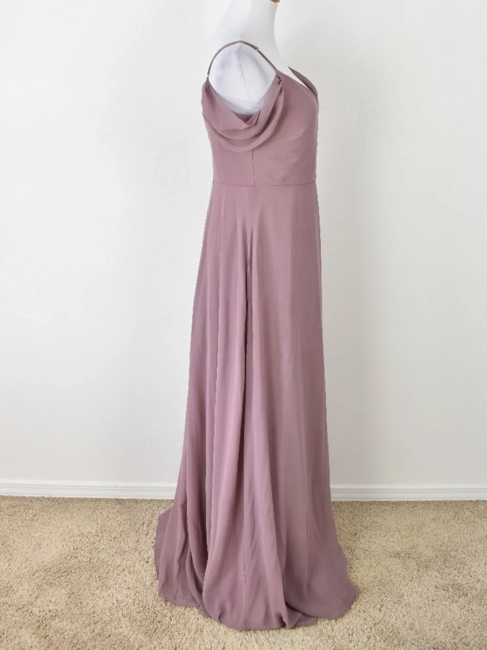 Birdy Grey DARK MAUVE Devin Convertible Chiffon Formal Dress - M - Picture 7 of 9